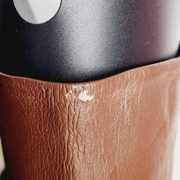 𝅺Bagatelle Tall Genuine Leather Dark Brown Pull-On Block Heel Boots 8W - Picture 8 of 11